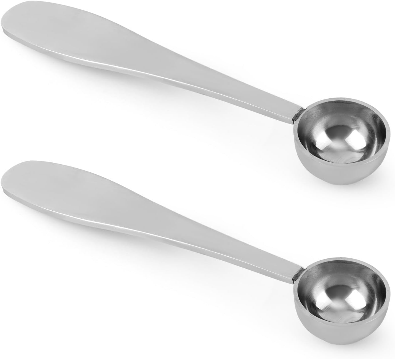 2 cucharas de medición de acero inoxidable para polvo de matcha