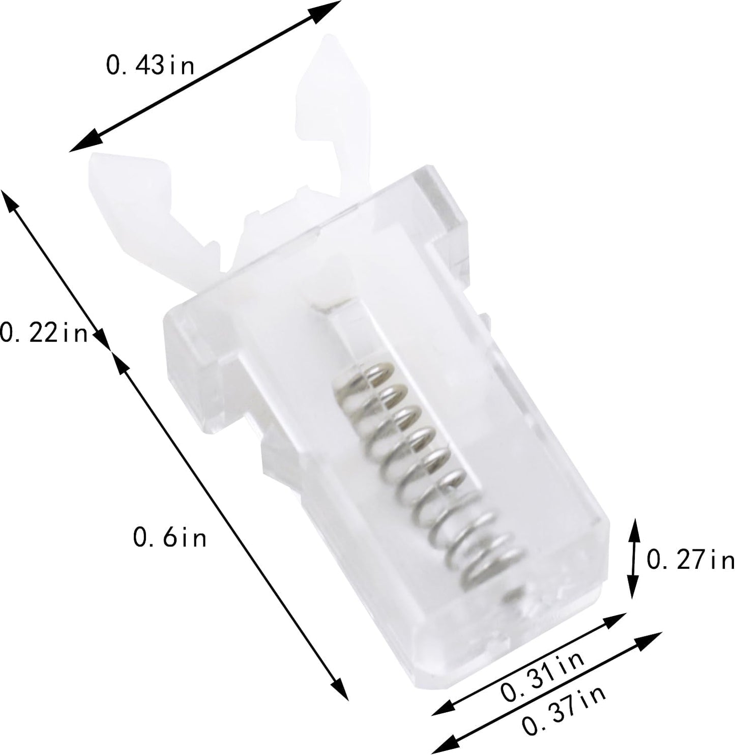 Clips repuesto cubo botón pulsador plástico transparente
