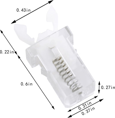 Clips repuesto cubo botón pulsador plástico transparente