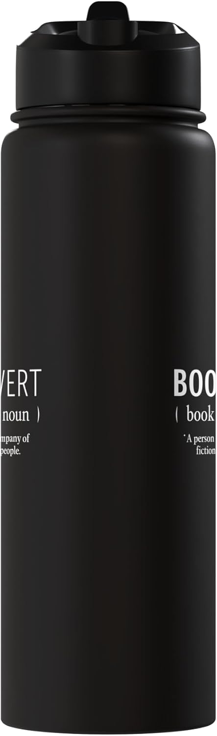 Botella de agua acero inoxidable para bookworms y lectores