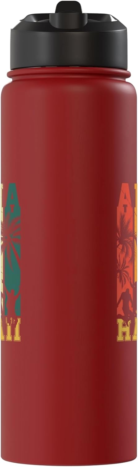 Botella de agua aislada de acero inoxidable Aloha Hawaii