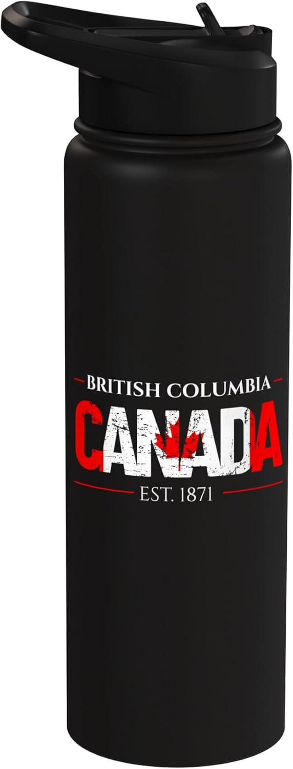 Botella agua acero inox aislada Canadá