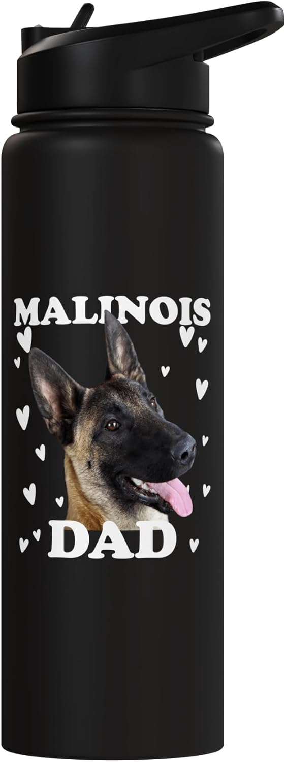 Bottella de agua acero inoxidable aislada para amantes de perros