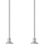 2 Luces colgantes níquel isla cocina 7.3pulg globo vidrio leche