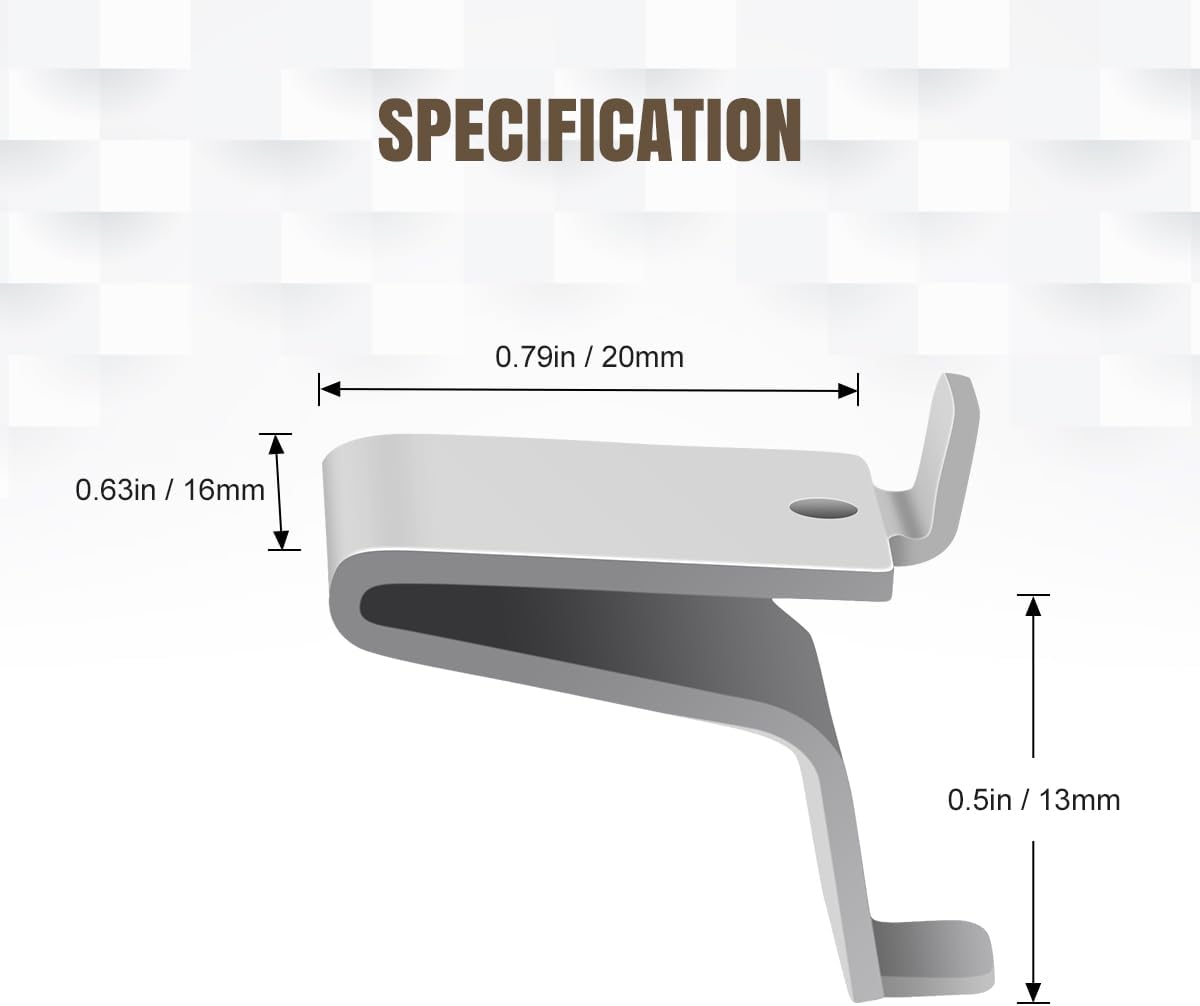 Clip ajustable para estante 14 Pzas color plateado