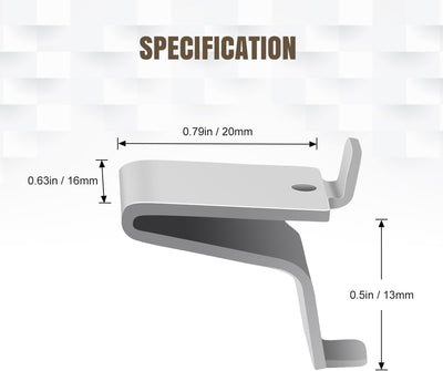 Clip ajustable para estante 14 Pzas color plateado