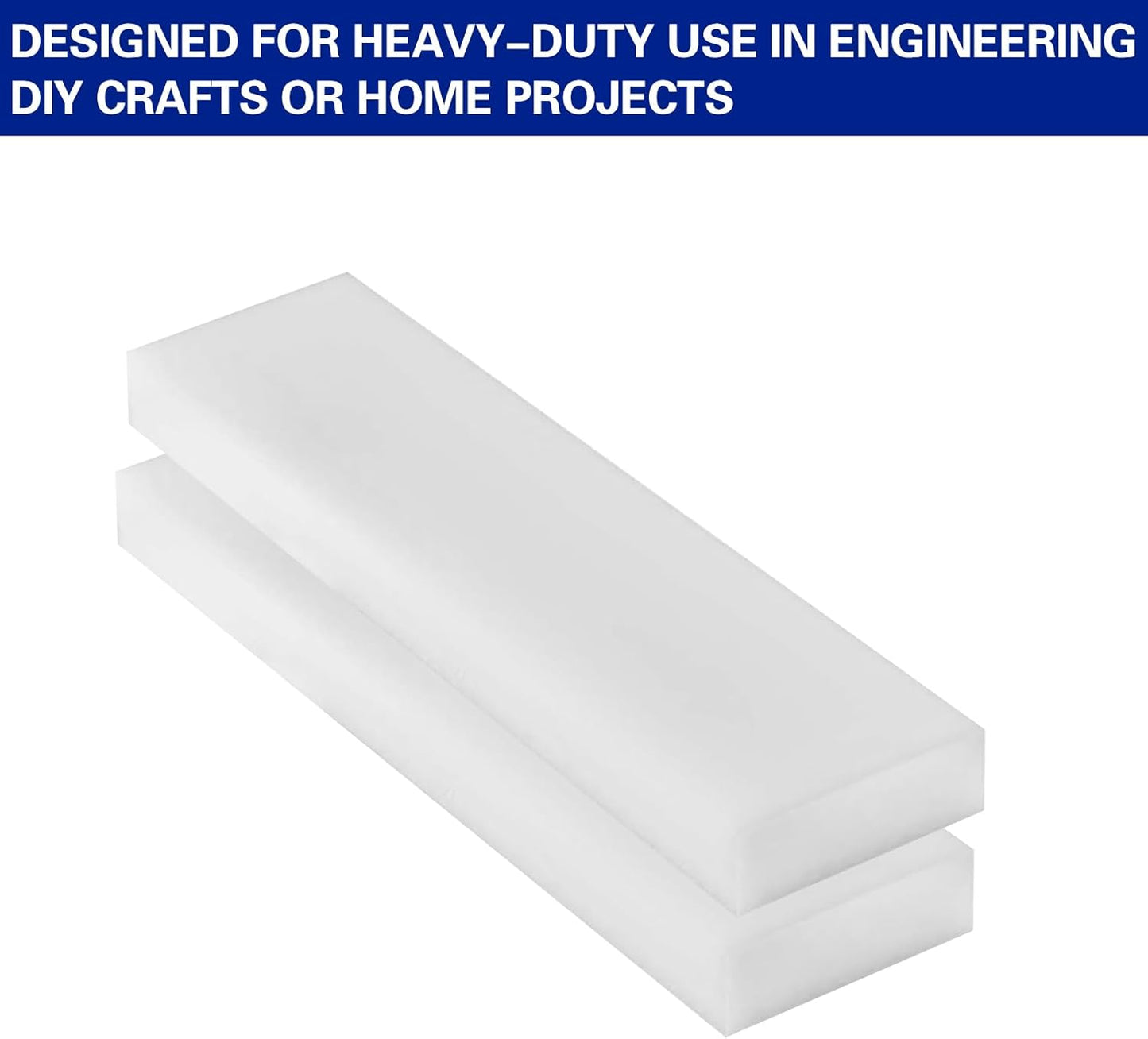 Bloques plástico HDPE 12x3x1pulg roscado sólido