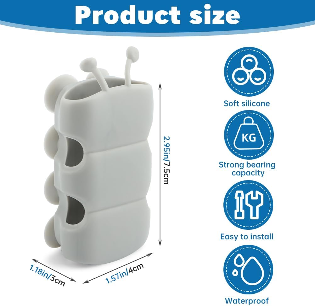 Soportes silicona para cabezal ducha universal sin perforacion