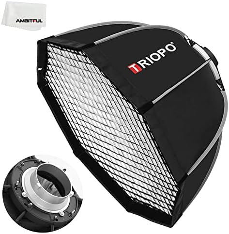 Softbox portátil 65cm octagonal con rejilla estudio