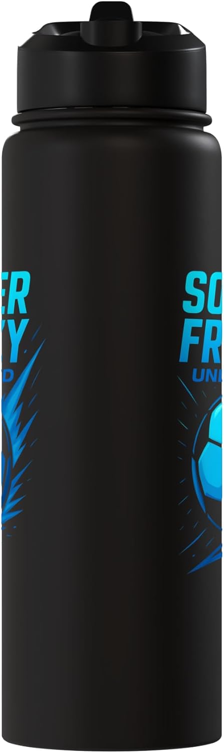 Botella térmica acero inox con balón de fútbol