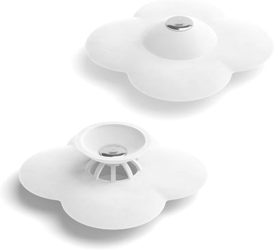 Tapón colador bañera doble uso diseño floral antiobstrucción