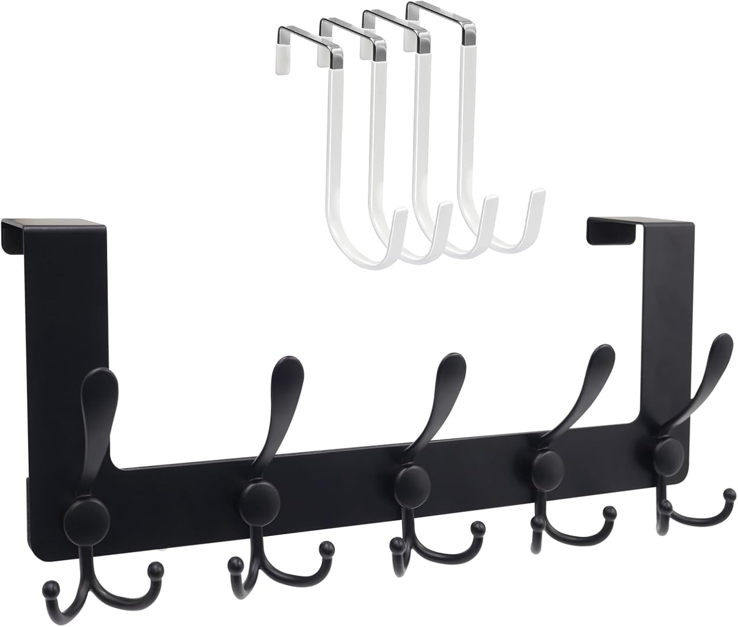 Perchero puerta metal acolchado resistente toallas baño dormitorio