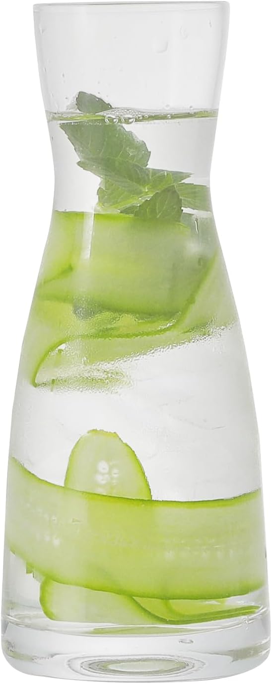 Jarra de vidrio Vetri para servir bebidas, botella de agua y recipiente transparente