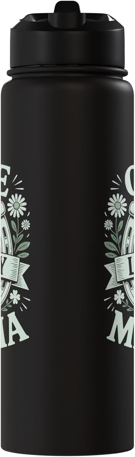 Botella de agua acero inoxidable aislada para St. Patrick's Day