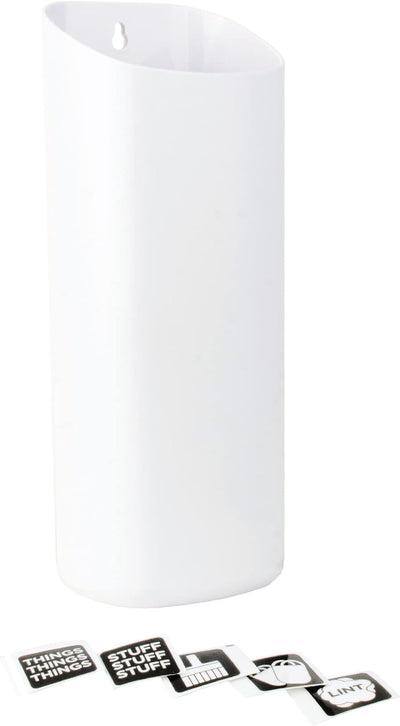Cubo pelusa blanco magnético para lavandería y cocina