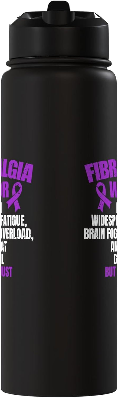 Botella de agua acero inoxidable aislada para fibromialgia