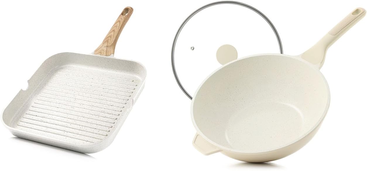 Sartén cerámica antiadherente 11pulg 4.5qt con tapa