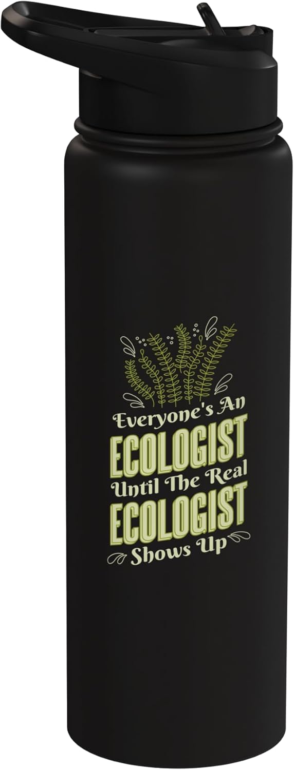 Botella de agua acero inoxidable aislada ecologista