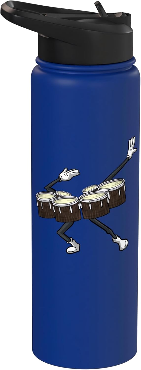 Botella de agua acero inoxidable con diseño de tambor tenor