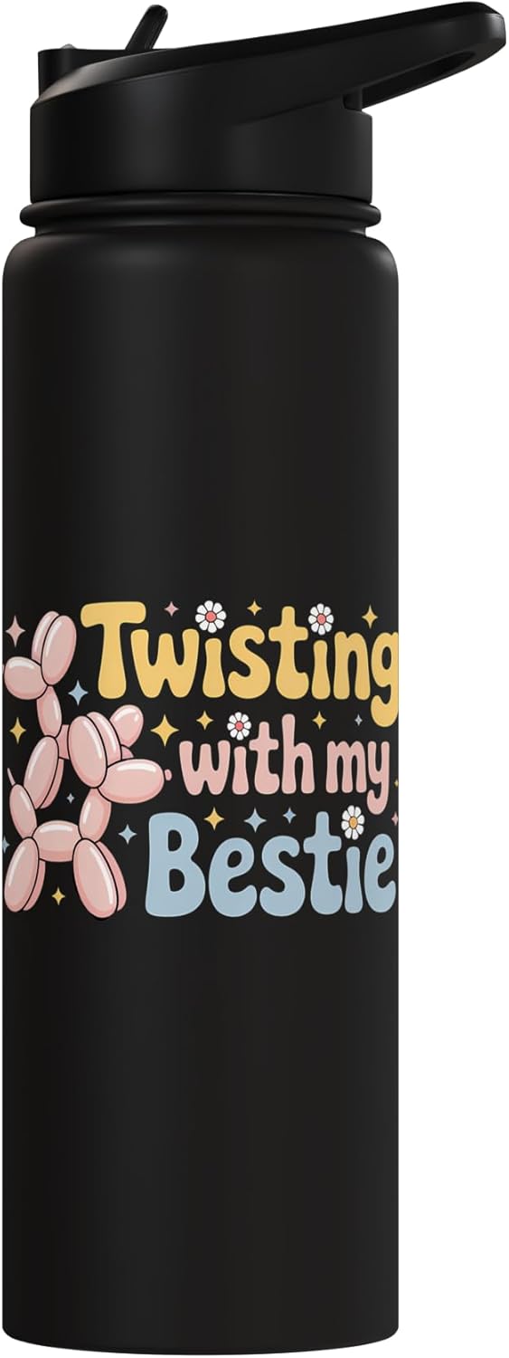 Botella térmica acero inox con animales de globos