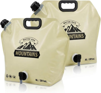 Jarra de agua plegable sin BPA de 2 galones con boquilla para campamento