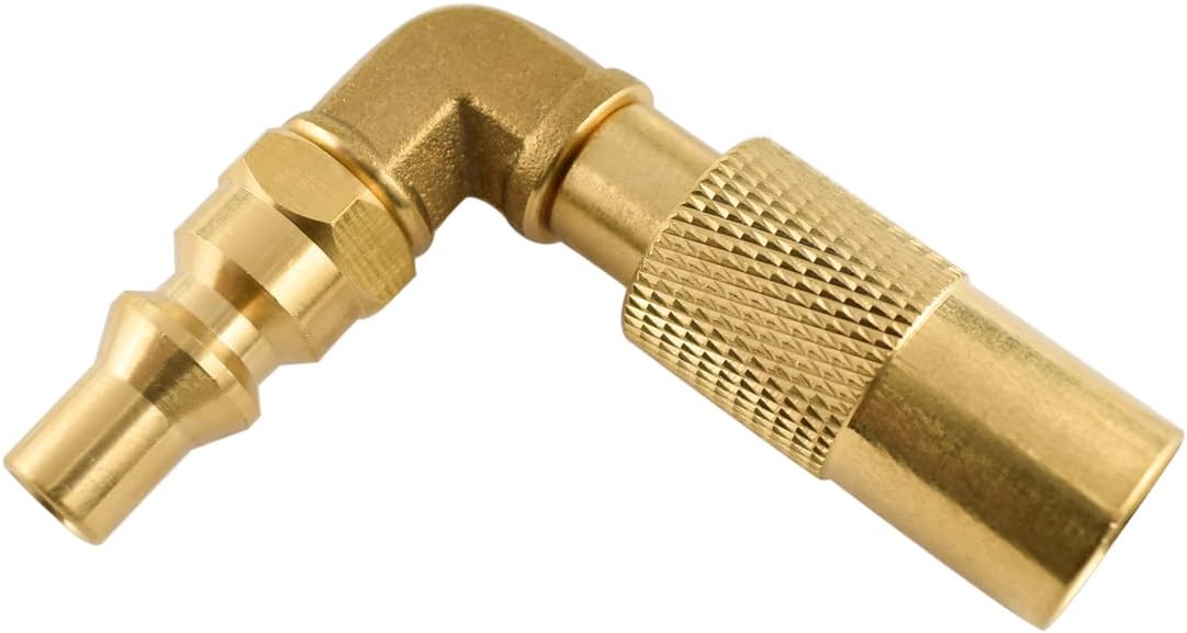 Adaptador RV 1/4pulg codo 90 grados plancha gas propano
