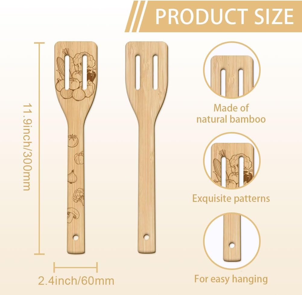 Set 6 Cucharas de Madera para Cocina Regalo