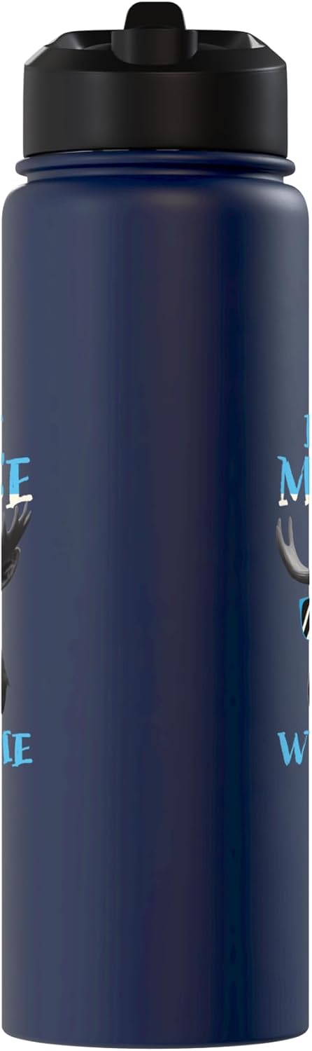 Bote de agua acero inoxidable insulado divertido alce moose