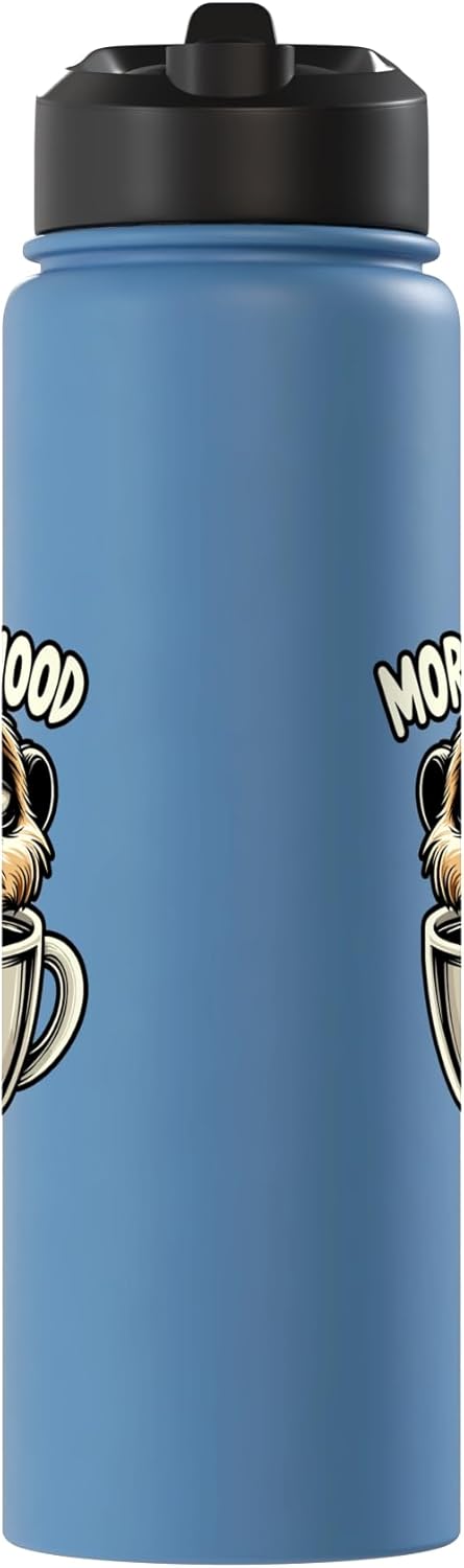 Botella agua acero inox aislada diseño café