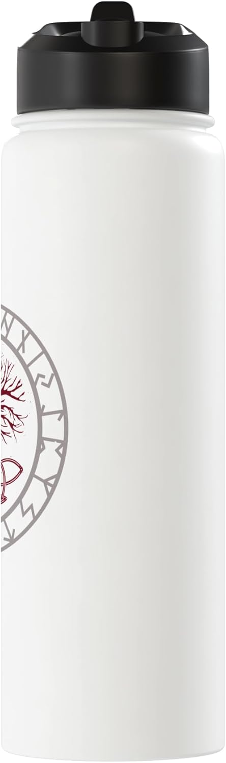 Botella de agua acero inoxidable con runas Yggdrasil