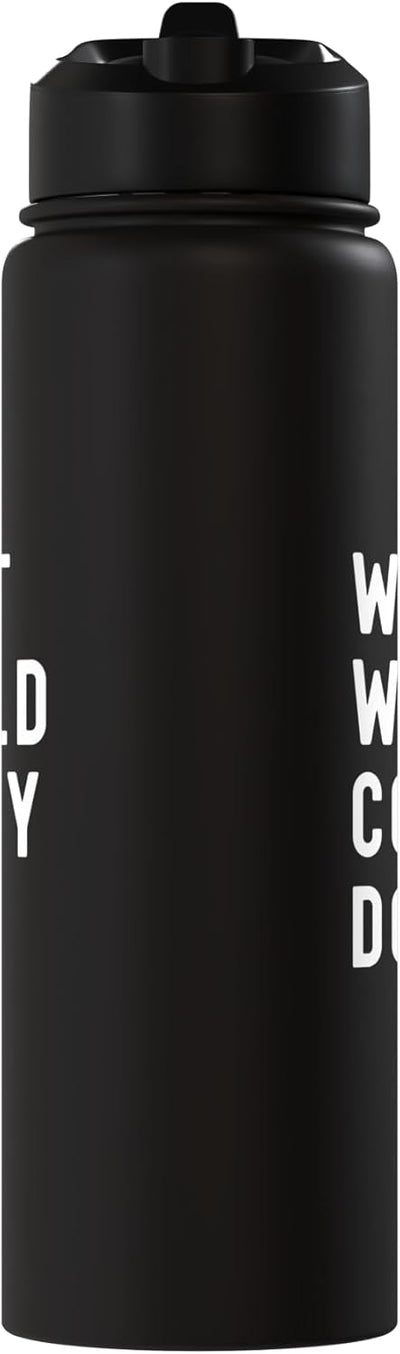 Bottella de agua acero inoxidable aislada What Would Conny Do