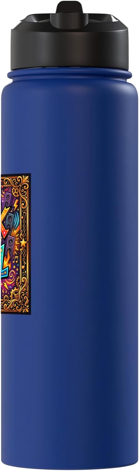 Botella agua acero inox aislada Rock n Roll