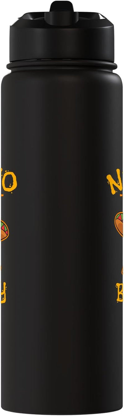 Botella de agua personalizada con nombre divertido de taco acero inoxidable
