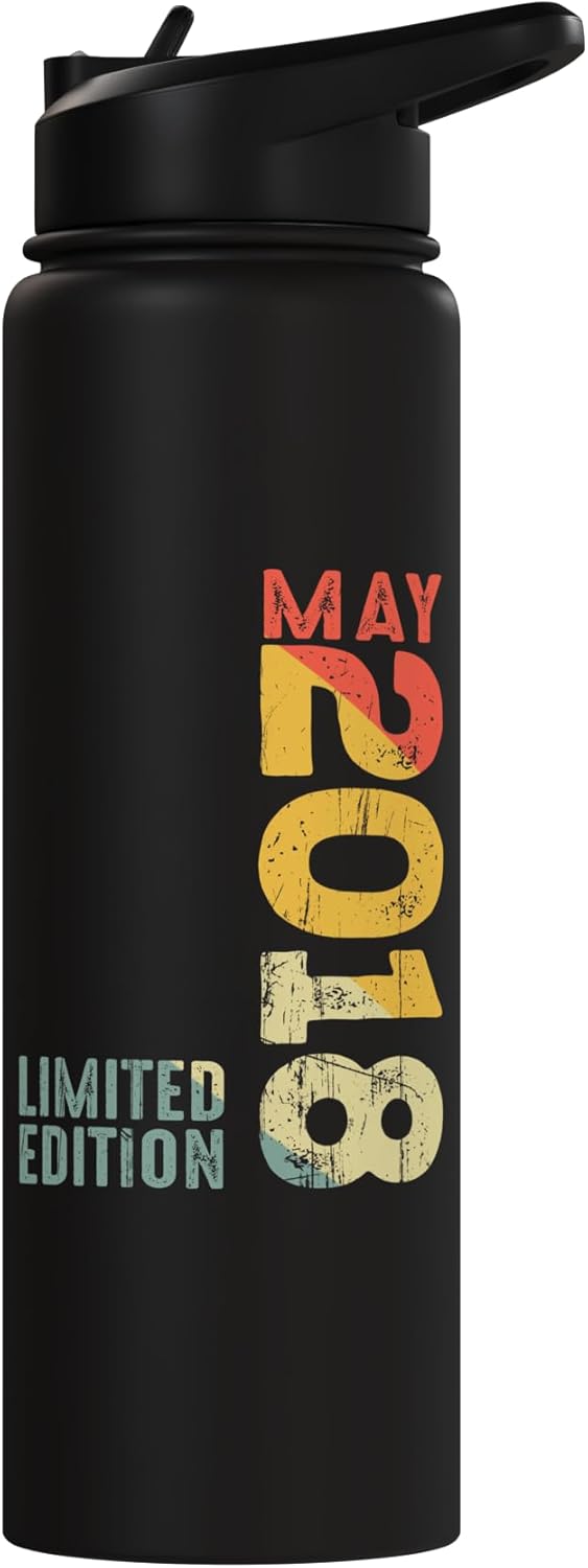 Botella de agua vintage acero inoxidable aislada