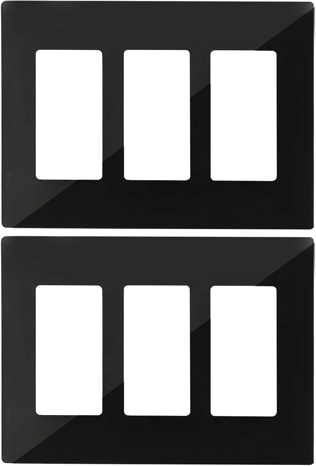Placa pared sin S 3 segmentos para interruptor Leviton