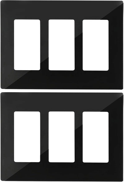 Placa pared sin S 3 segmentos para interruptor Leviton