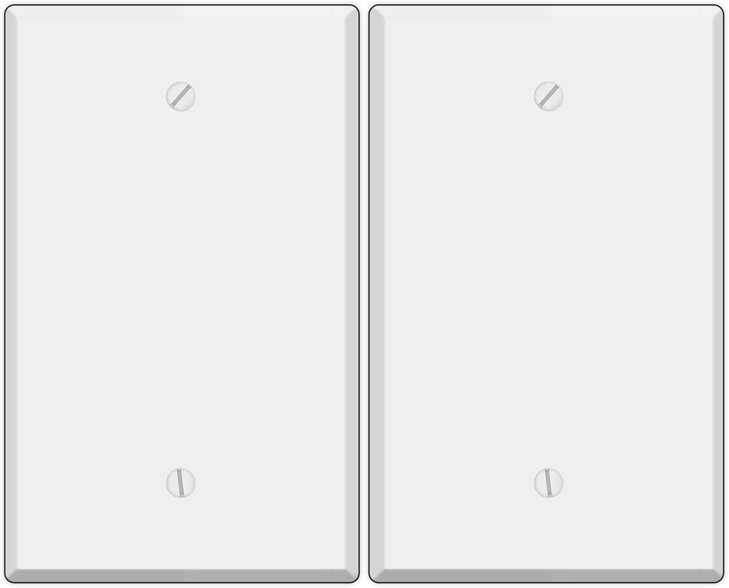 2 Placas Pared Metal Blanco Jumbo 5.5x3.5pulg Resistente