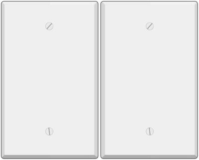 2 Placas Pared Metal Blanco Jumbo 5.5x3.5pulg Resistente