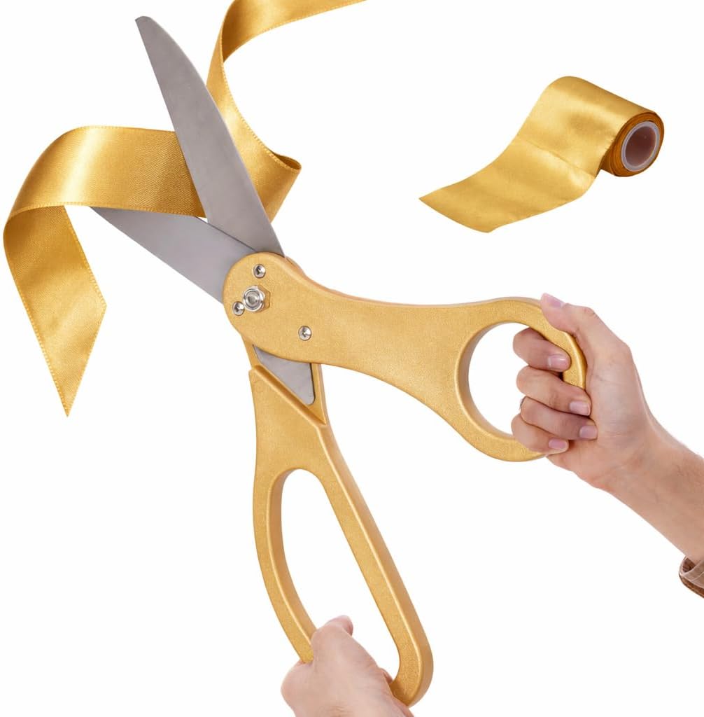 Kit corte cinta tijeras 20pulg mango dorado 30ft tienda