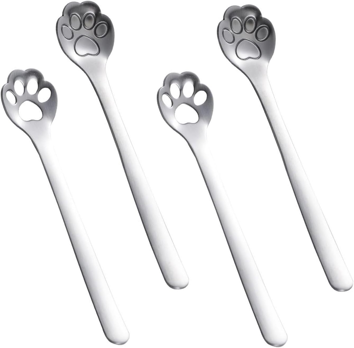 4 Cucharas Medidoras Acero Inox 5.9pulg para Gatos