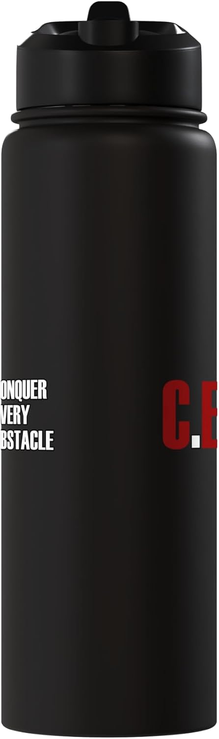 Botella agua acero inox aislada con diseño Burgundy