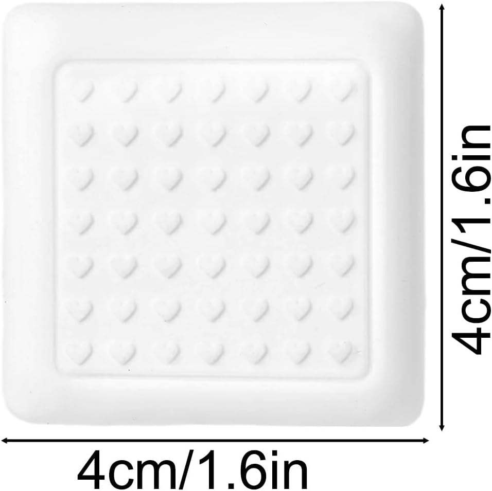 Almohadillas silicona autoadhesivas 1.6x1.6pulg antideslizantes