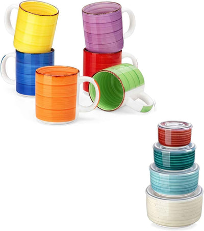 Set 6 Tazas Café Cerámica con Tapas