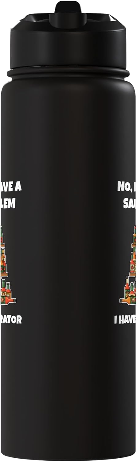Botella agua acero inox aislada divertida