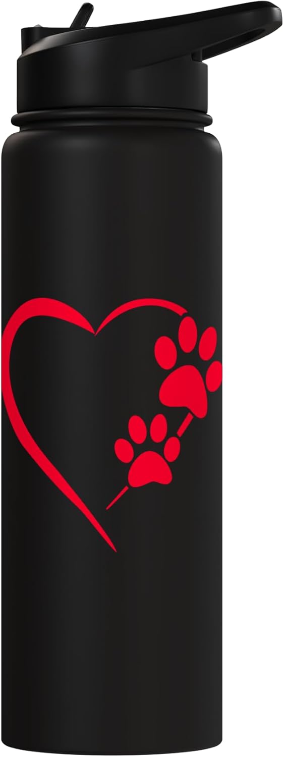 Botella térmica acero inox con estampado de pata de perro