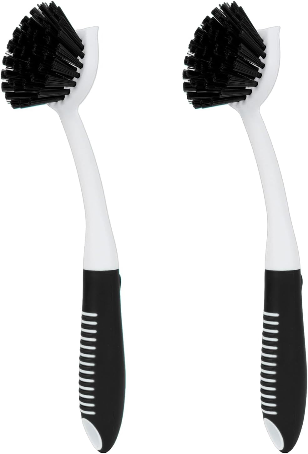 Cepillo platos asa 2 pzas raspador integrado cocina negro