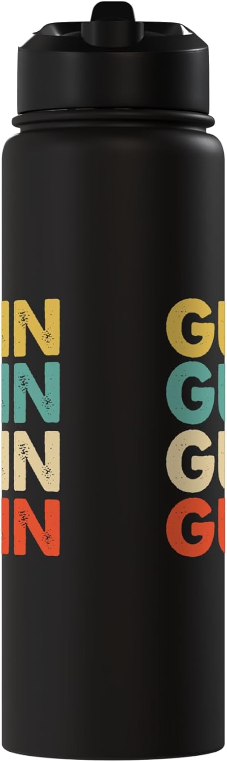 Botella de agua acero inoxidable aislada Gunn Name