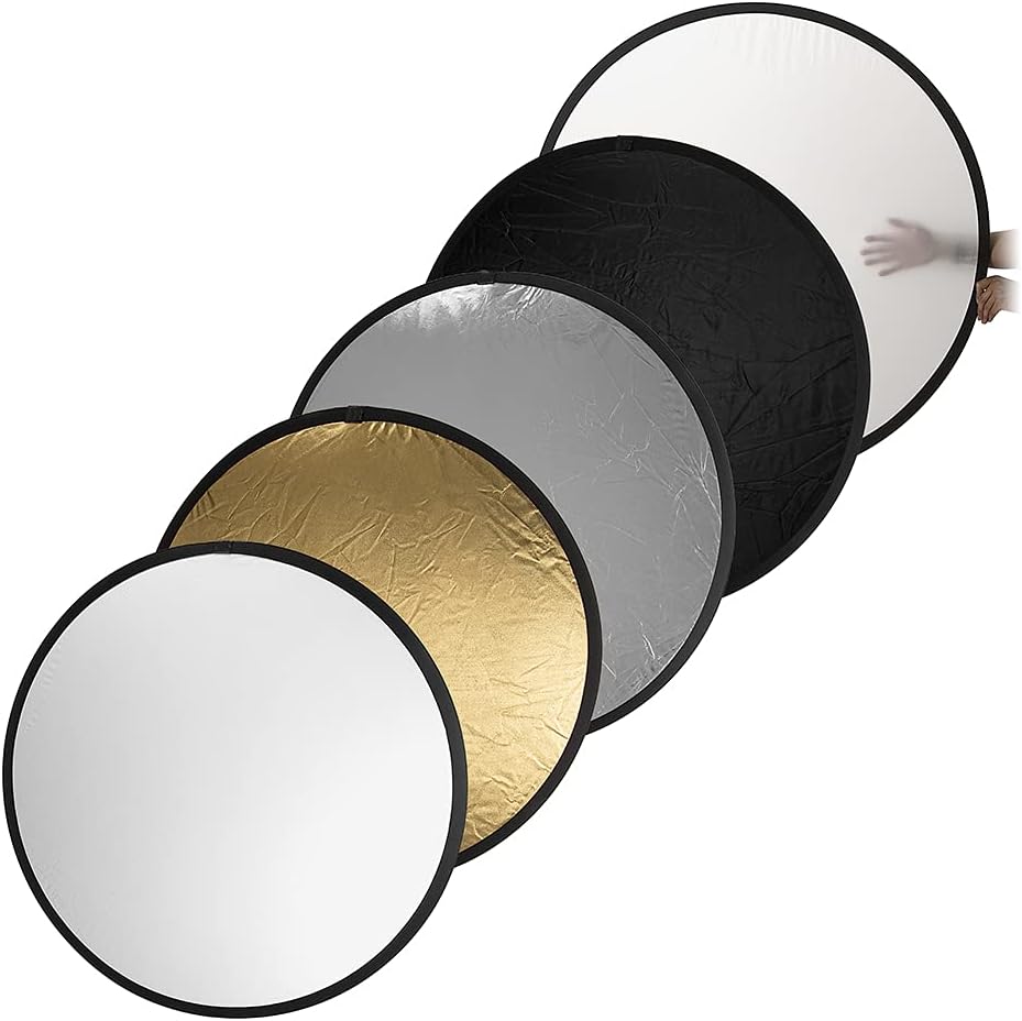 Panel reflector 5en1 32pulg negro dorado plateado