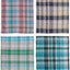 Set 4 Toallas de té microfibra estampado plaid multicolor
