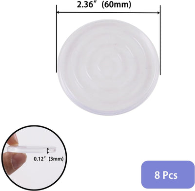 Set 8 Almohadillas Silicona Transparente Autoadhesivas Antiderrap